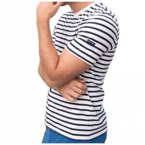 NEW SAINT JAMES plouider breton t-shirt in ecru/marine